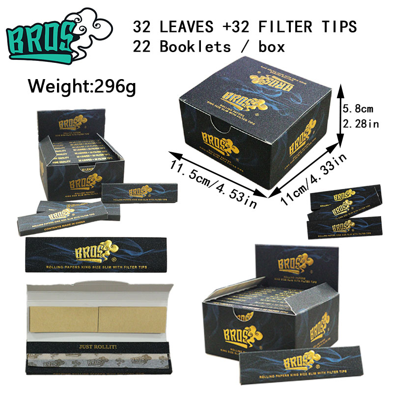 BROS 32L+32T Blättchenheftchen – 22 Heftchen/Displaybox, goldene Heißprägung